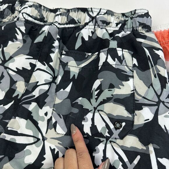 2 Children's Place Sport Boys Palm Tree Striped Elastic Waist Swim Trunks XL - Picture 8 of 12